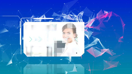 科技公司商务图文展示模板