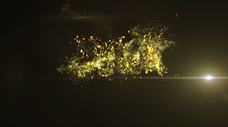 大气简约火焰文字消失片头片尾AE模板