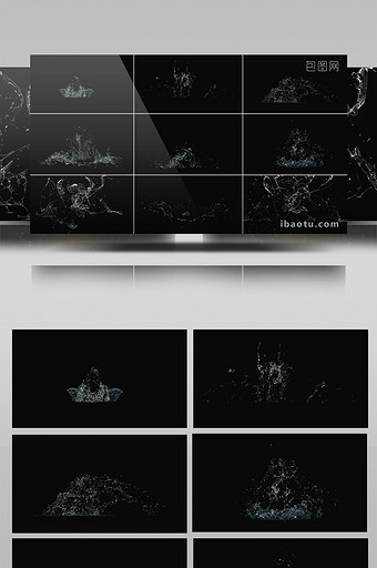 8组水面水滴溅开视频素材图片