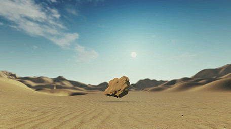 震撼石头冲击沙化文字电视电影片头AE模板