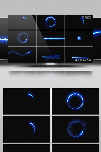 9组粒子条纹能量炫光素材图片