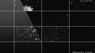 23组梦幻下雪雪花视频素材