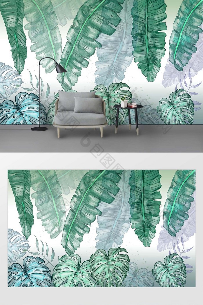壁纸复古植物叶子图片