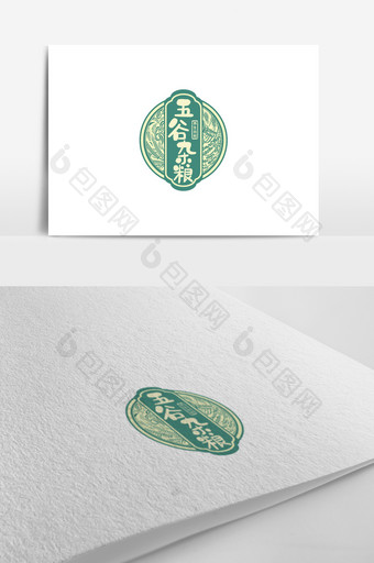 时尚简约五谷杂粮标志logo设计图片
