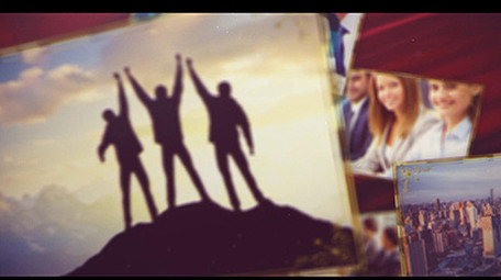 两会金箔图框中国风图文AE模板