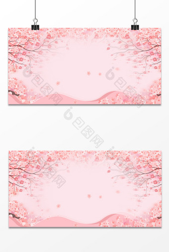 粉色美容养生健康女性樱花背景图图片