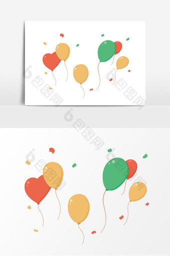 卡通节日气球漂浮元素图片