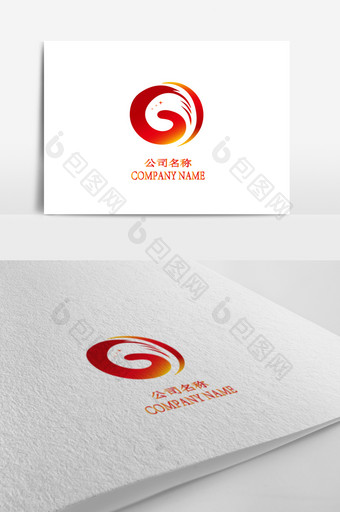红色活力动感商务通用logo标志设计图片
