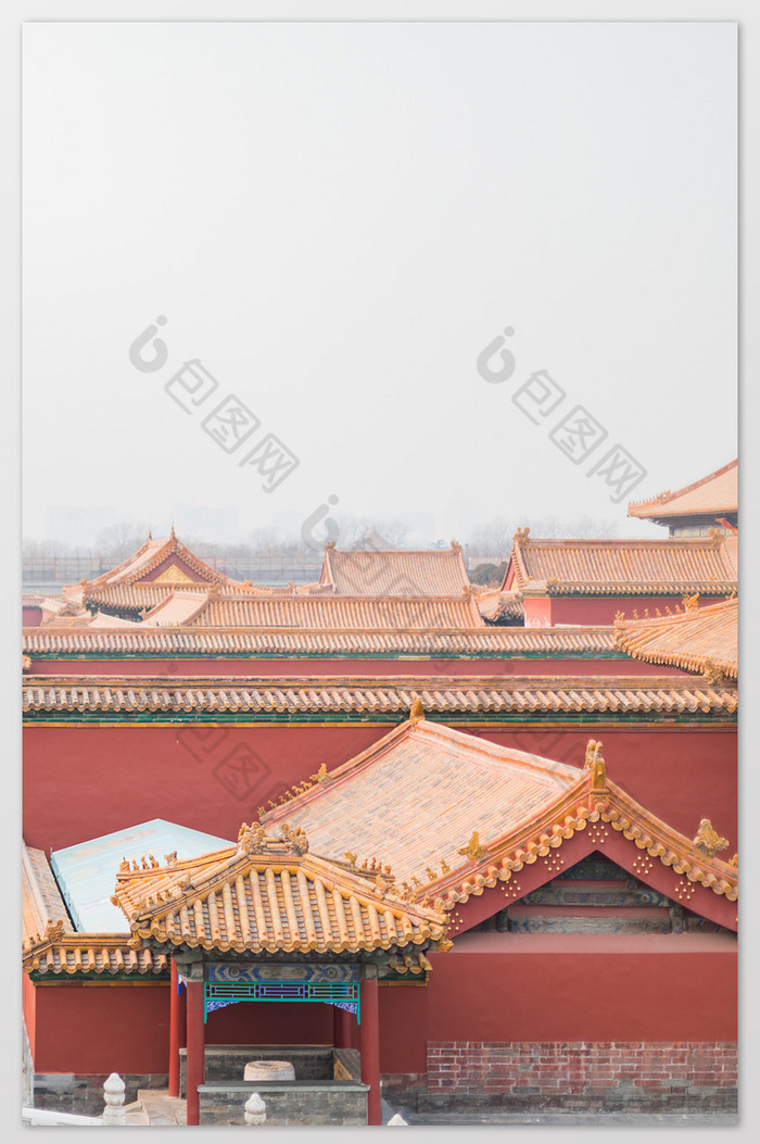 红色大气故宫古建筑摄影图片图片