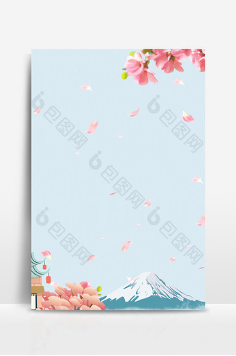 日本旅行旅游春天踏青樱花季背景图片