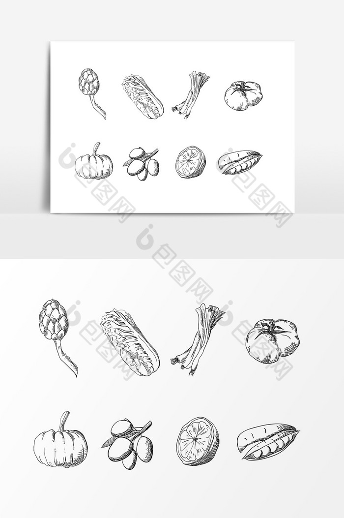 素描食物食材蔬菜图片图片