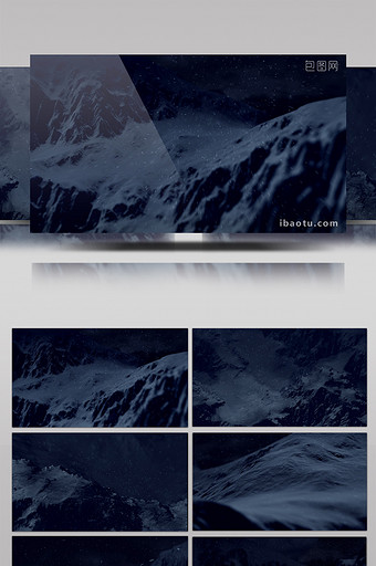8款下雪雪山场景动画特效元素素材视频图片