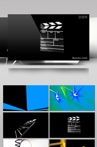 8组立体特效包装影视元素动态素材图片