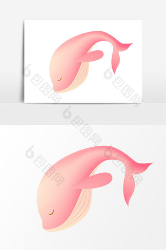 粉色可爱海豚元素图片