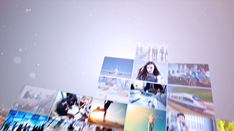 大气多图照片墙汇聚展示片头片尾AE模板