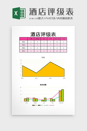 酒店评级表excel模板图片