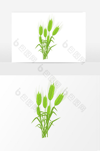 手绘小麦立夏元素图片