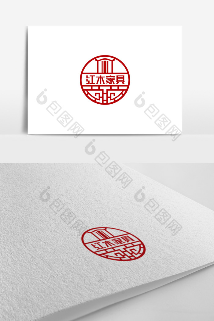 古国风红木家具标志logo图片图片