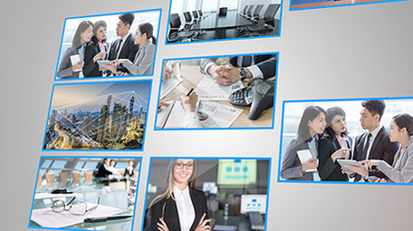 高端多图照片汇聚LOGO片头片尾Pr模板