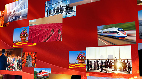 大气红色党政照片墙回忆历程宣传片AE模板