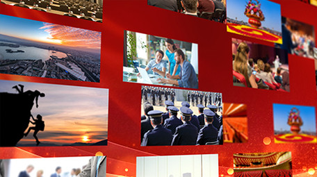 大气红色党政照片墙回忆历程宣传片AE模板