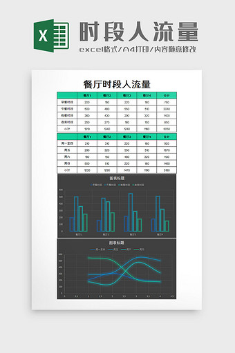 时段人流量excel模板图片