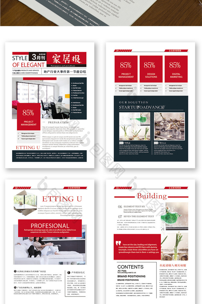 家居公司文化报刊报纸排版设计【word文档下载】-包