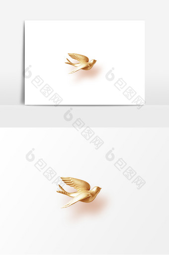 创意飞燕燕子金属素材图片