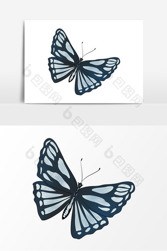 飞翔的蝴蝶卡通元素图片