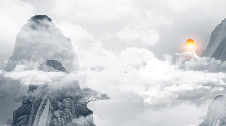 中国古风清明节追思念水墨AE模板