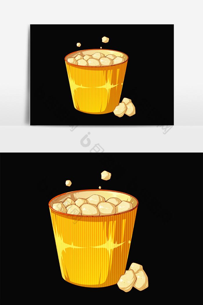 美味快餐食物鸡米花插画图片图片