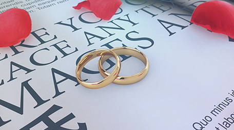 玫瑰花瓣掉落戒指婚礼片头AE模板