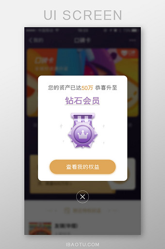 钻石会员升级App弹窗图片