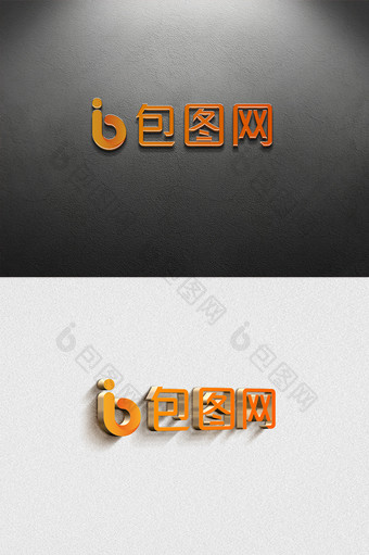 亚克力材质logo样机模板图片