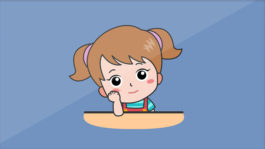 小女孩思考发呆表情包动图gif