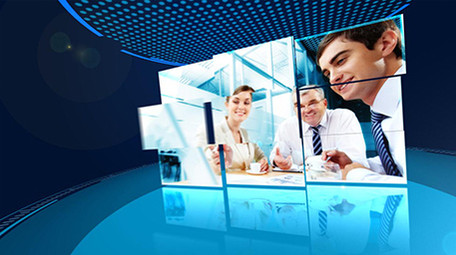 蓝色科技感企业数据<strong>图文</strong>展示AE模板