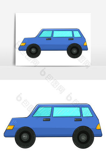 卡通汽车装饰元素图片