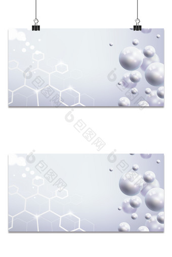 科技科幻医疗商务灰几何立体背景图片