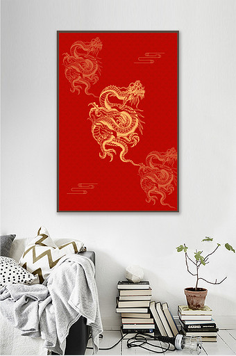 中国龙传统装饰画图片