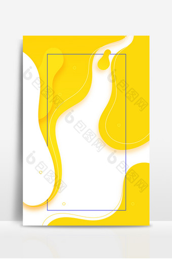 明亮黄色流体美食扁平几何纹理背景图片
