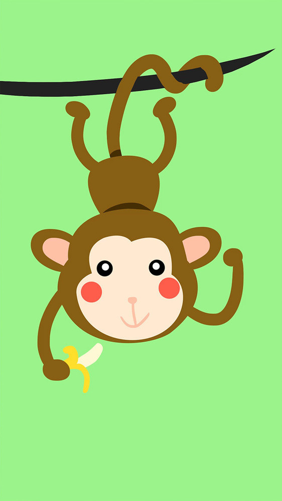 十二生肖猴子玩耍GIF动态插图动效加载图片