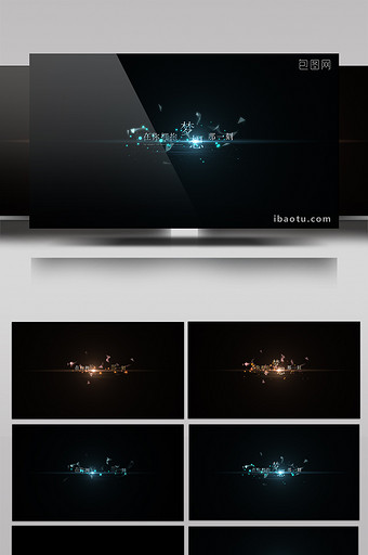 科技粒子宣传片字幕文字动画AE模板图片