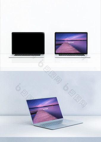 苹果MacBook笔记本电脑ui样机设计图片