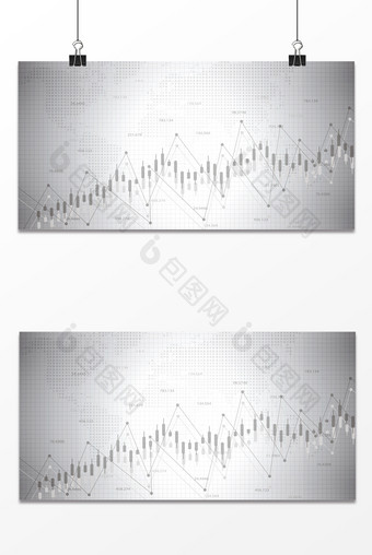 高级灰商务股市数据科技大气简约企业背景图片