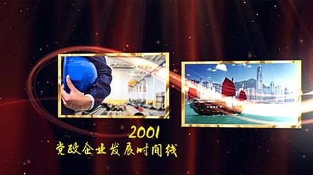 光线党政机关发展时间线AE模板