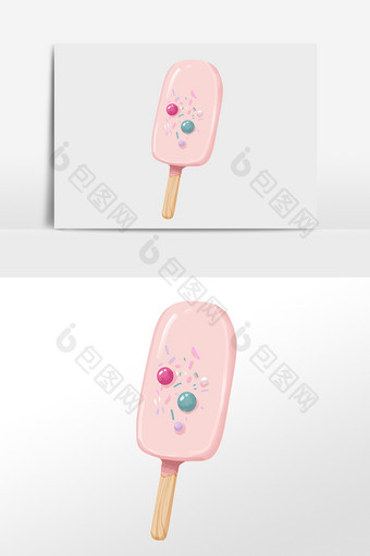 手绘夏季冷饮雪糕冰淇淋插画图片