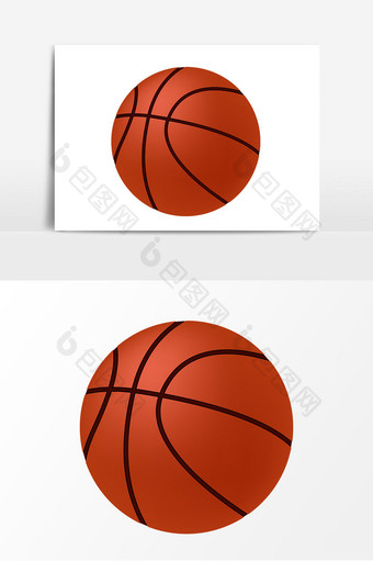 手绘篮球矢量元素设计图片