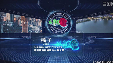 震撼科技<strong>图文</strong>展示扫描解析AE模板