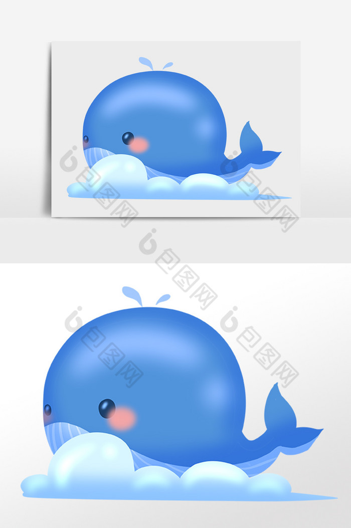 海洋生物动物鲸鱼插画图片图片