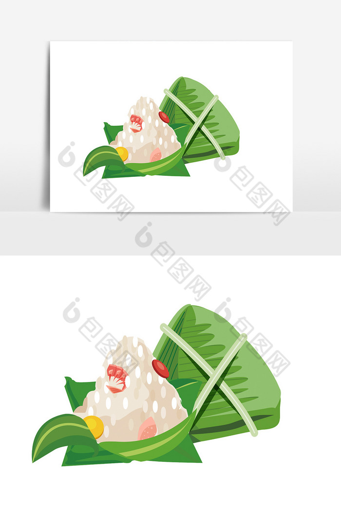 端午节三角形海鲜粽子图片图片